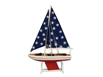 Wooden It Floats 12"" - Big Stars Floating Sailboat Model