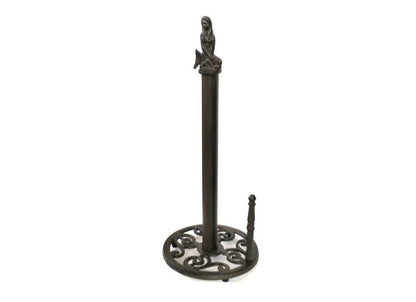 Cast Iron Mermaid Paper Towel Holder 16""