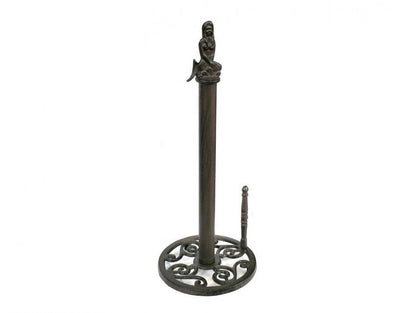 Cast Iron Mermaid Paper Towel Holder 16""