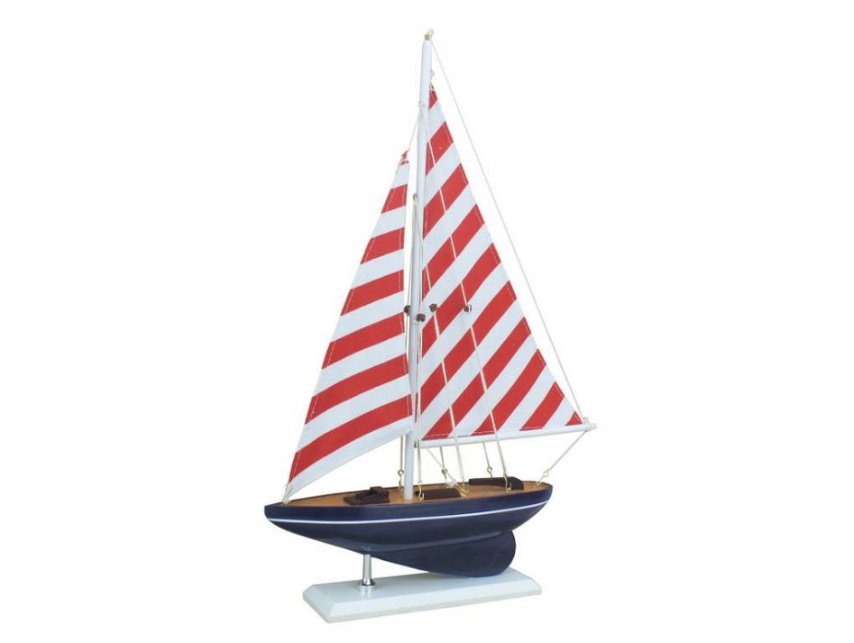 Wooden Nautical Delight Model Sailboat 17""