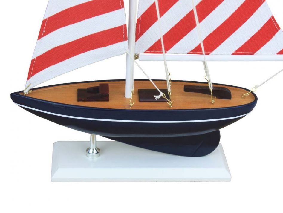 Wooden Nautical Delight Model Sailboat 17""