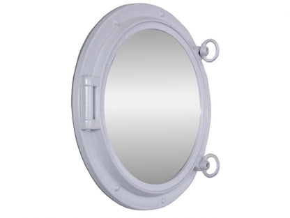 Gloss White Decorative Ship Porthole Mirror 15""