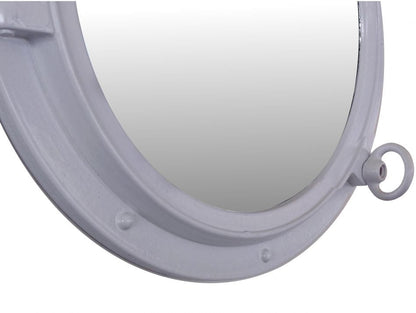 Gloss White Decorative Ship Porthole Mirror 15""
