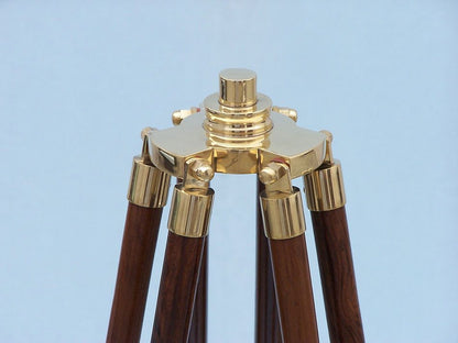 Floor Standing Brass/Leather Galileo Telescope 65""