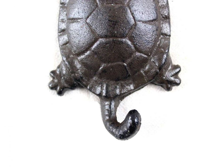 Cast Iron Turtle Key Hook 6""