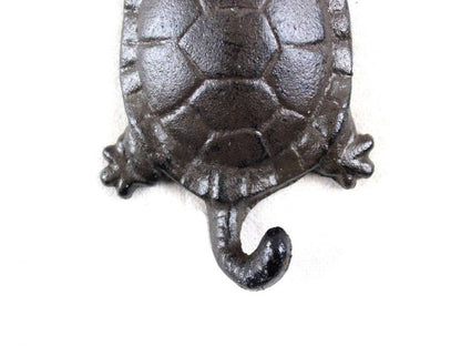 Cast Iron Turtle Key Hook 6""