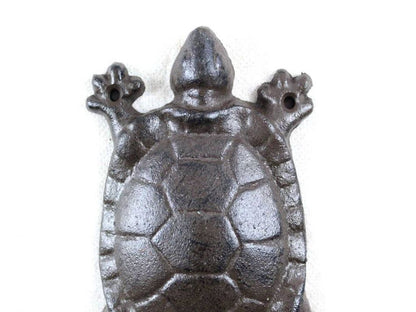 Cast Iron Turtle Key Hook 6""