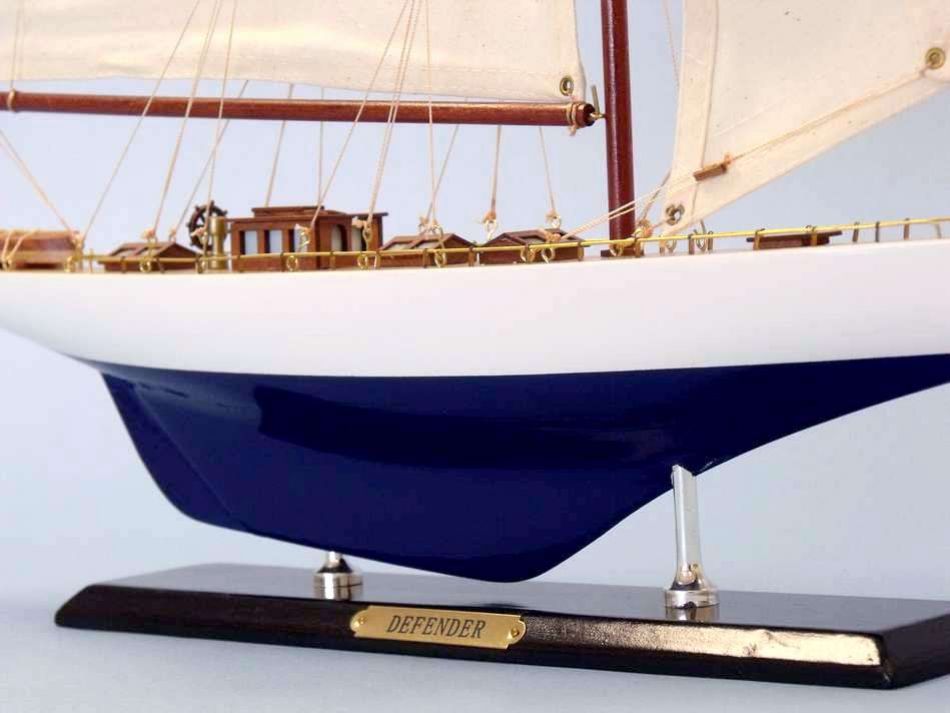 Wooden Defender Limited Model Sailboat 25""