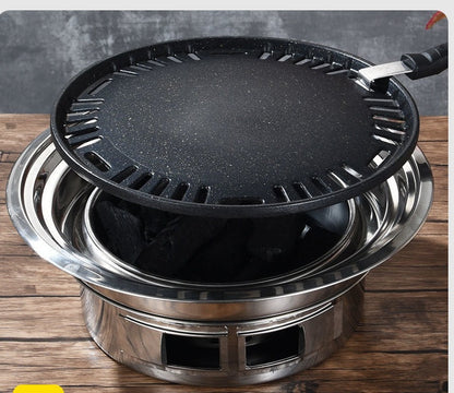 Korean Stainless Steel Charcoal Barbecue Grill For Consumer And Commercial Use
