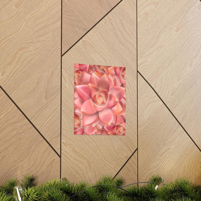 Graptosedum California Sunset Succulent Pattern Botanical Print – Unframed Wall Art