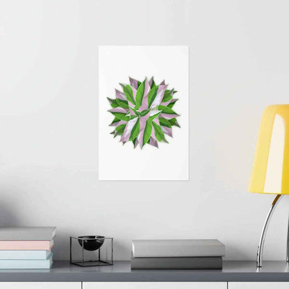 Syngonium Tricolor Pattern Botanical Print – Unframed Wall Art
