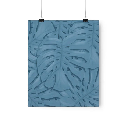 Cerulean Monstera Botanical Print – Unframed Wall Art