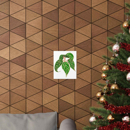 Aglaonema Sparkling Sarah Botanical Print – Unframed Wall Art