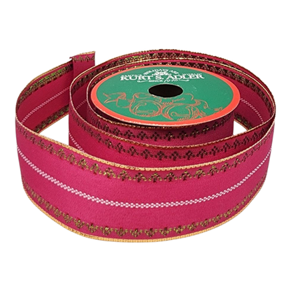 Pink With Gold Edge Ribbon - 1.5" x 10 Yards