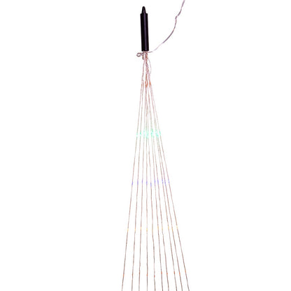 200-Light Silver Nylon Canopy Light With Multicolor LED Lights