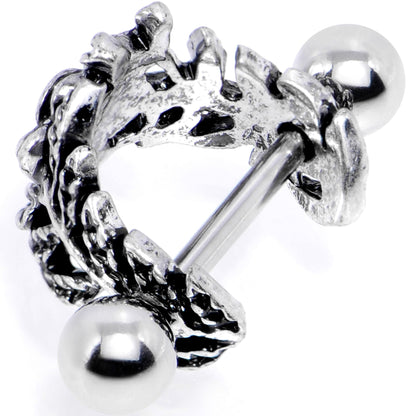 16G 1/2 Clear Gem Floral Wreath Cuff Cartilage Earring