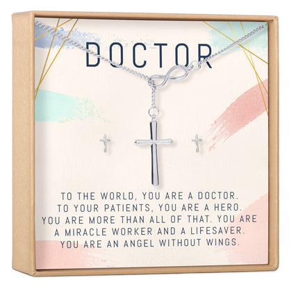 Doctor Cross Earring and Necklace  Jewelry Set