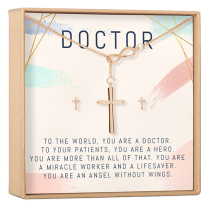 Doctor Cross Earring and Necklace  Jewelry Set
