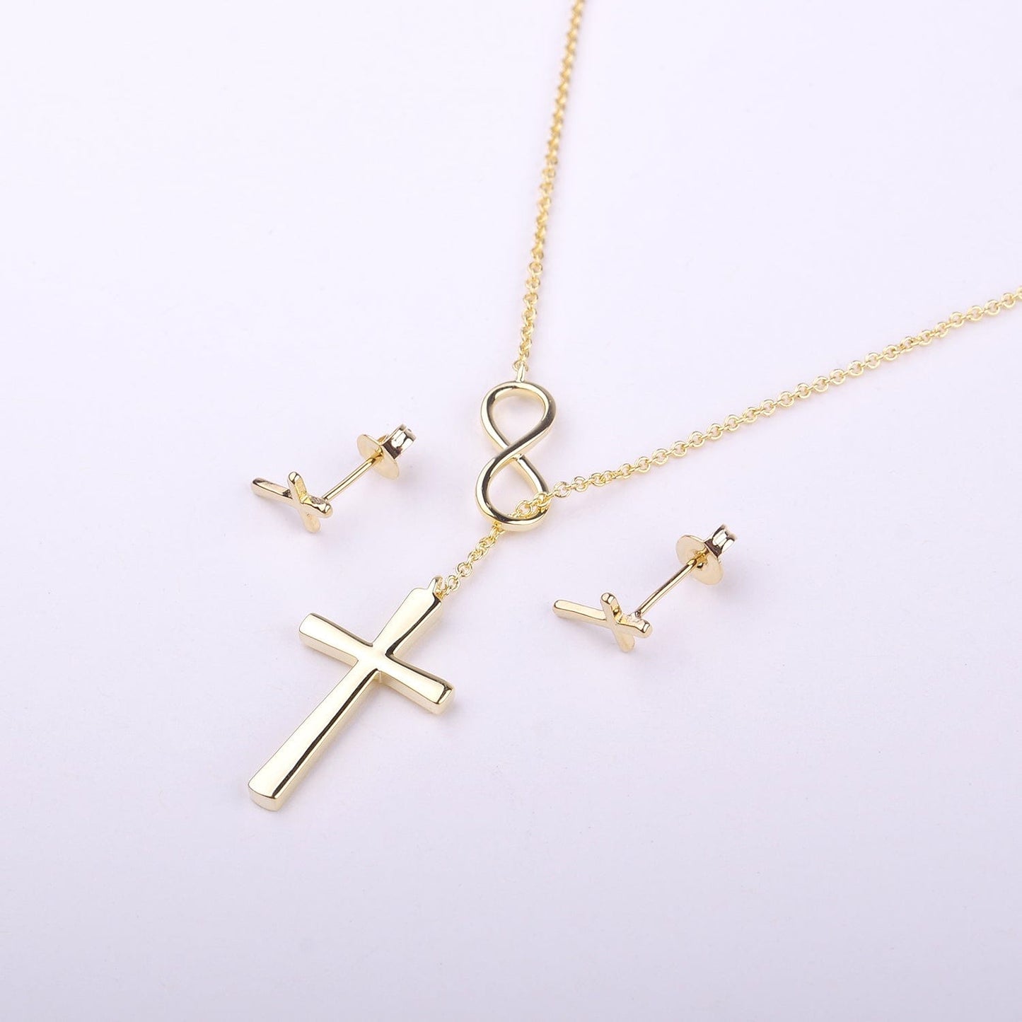 Doctor Cross Earring and Necklace  Jewelry Set
