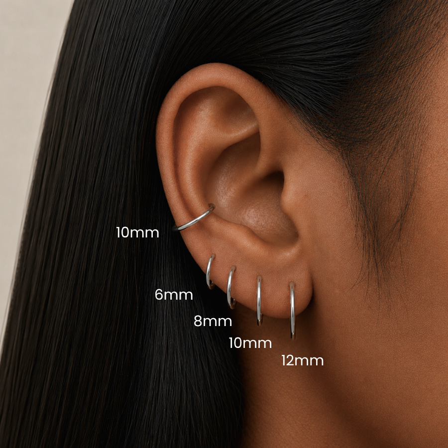 Classic Clicker 6mm Titanium Hinged Hoop Earring