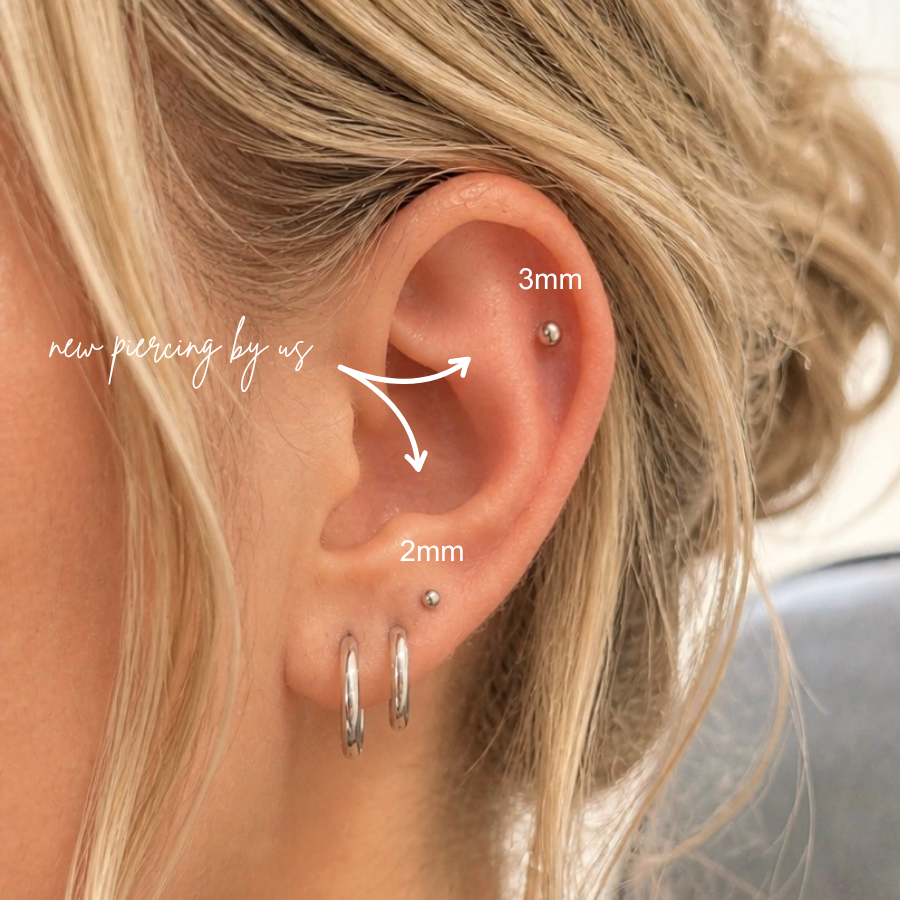 Ball Threadless Labret Flat Back Earring