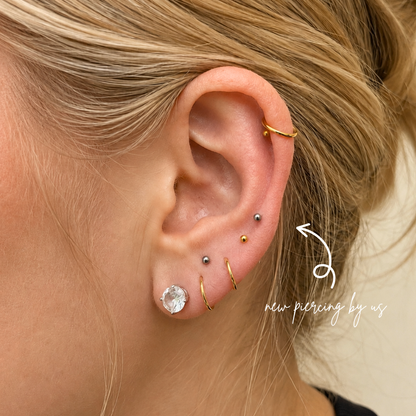 Ball Threadless Labret Flat Back Earring