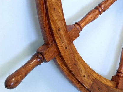 Deluxe Class Wood and Brass Decorative Ship Wheel 48""