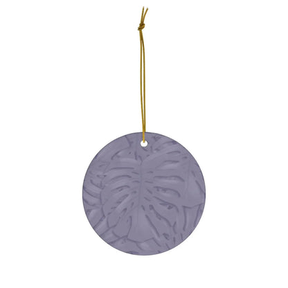 Violet Monstera Ceramic Ornament
