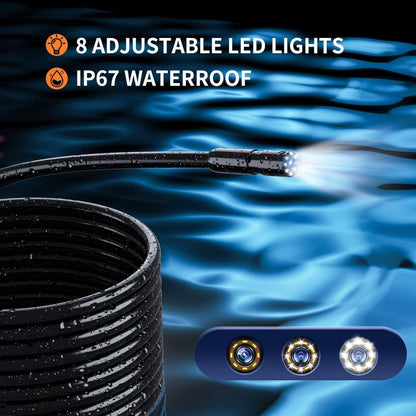 Endoscope Rechargeable Wire Cam w/ 8 LED Light 4.3" Screen 1080PHD 16ft.