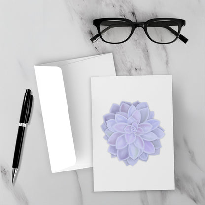 Graptopetalum Murasaki Succulent Greeting Card – Blank Inside With Envelope