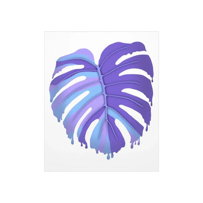 Purple Melting Monstera Botanical Print – Unframed Wall Art