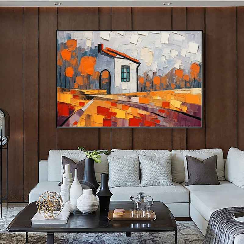 Handmade Oil Painting Canvas Wall Art Decoration Rural Landscape For Home Living Room Dining Room Decor Rolled Frameless Unstretched Painting