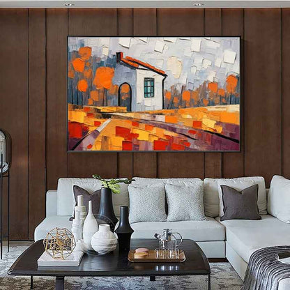 Handmade Oil Painting Canvas Wall Art Decoration Rural Landscape For Home Living Room Dining Room Decor Rolled Frameless Unstretched Painting