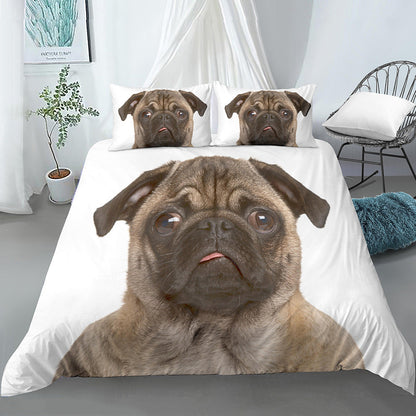3D Digital Printing Three-piece Sanding Kit Pug Cartoon