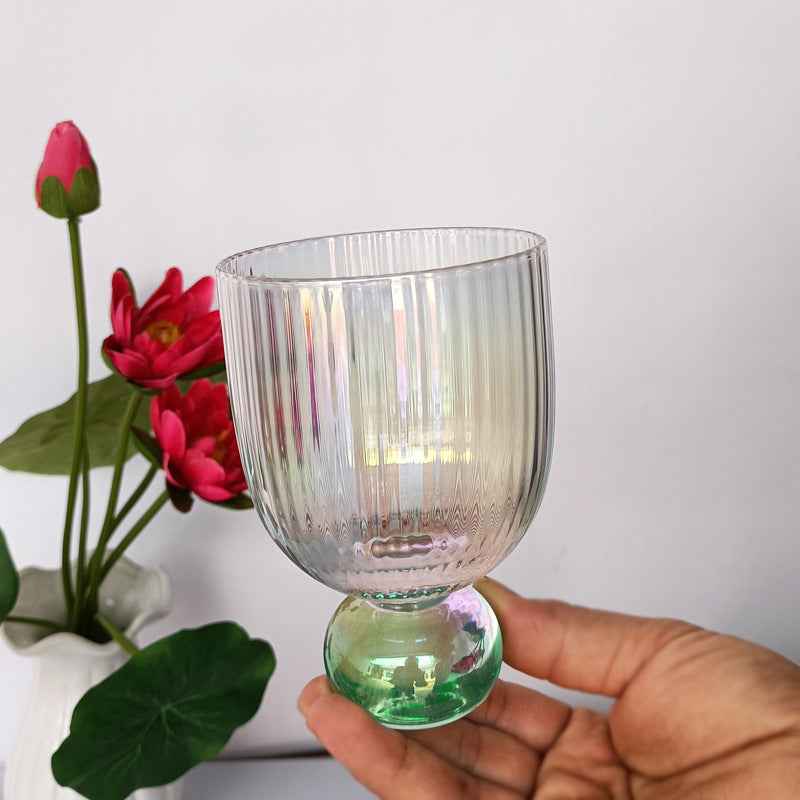Designer Model Rainbow Glass Crystal Pearl Ancient Cup