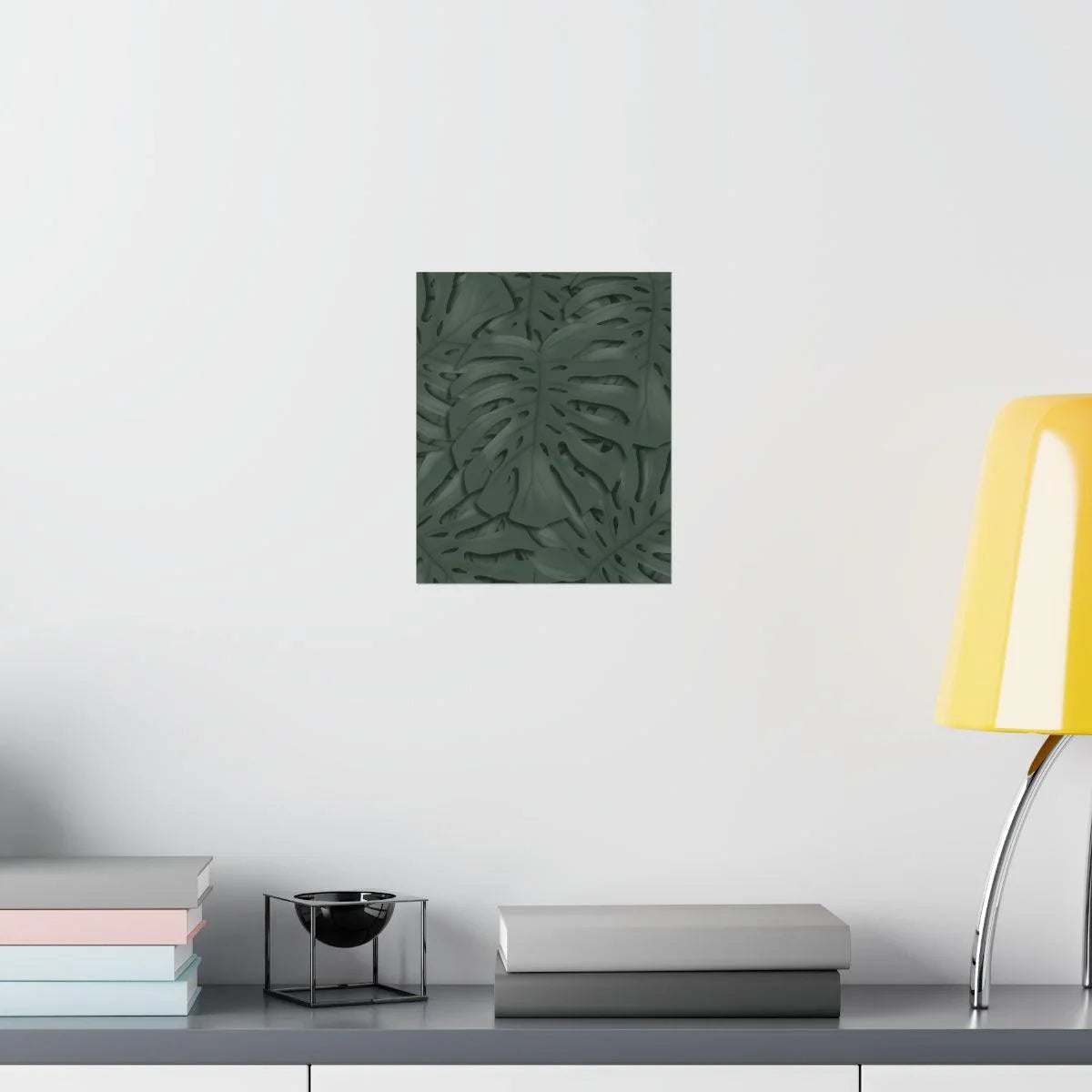 Deep Green Monstera Botanical Print – Unframed Wall Art