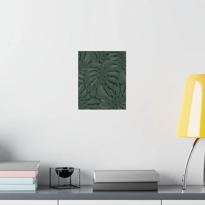 Deep Green Monstera Botanical Print – Unframed Wall Art