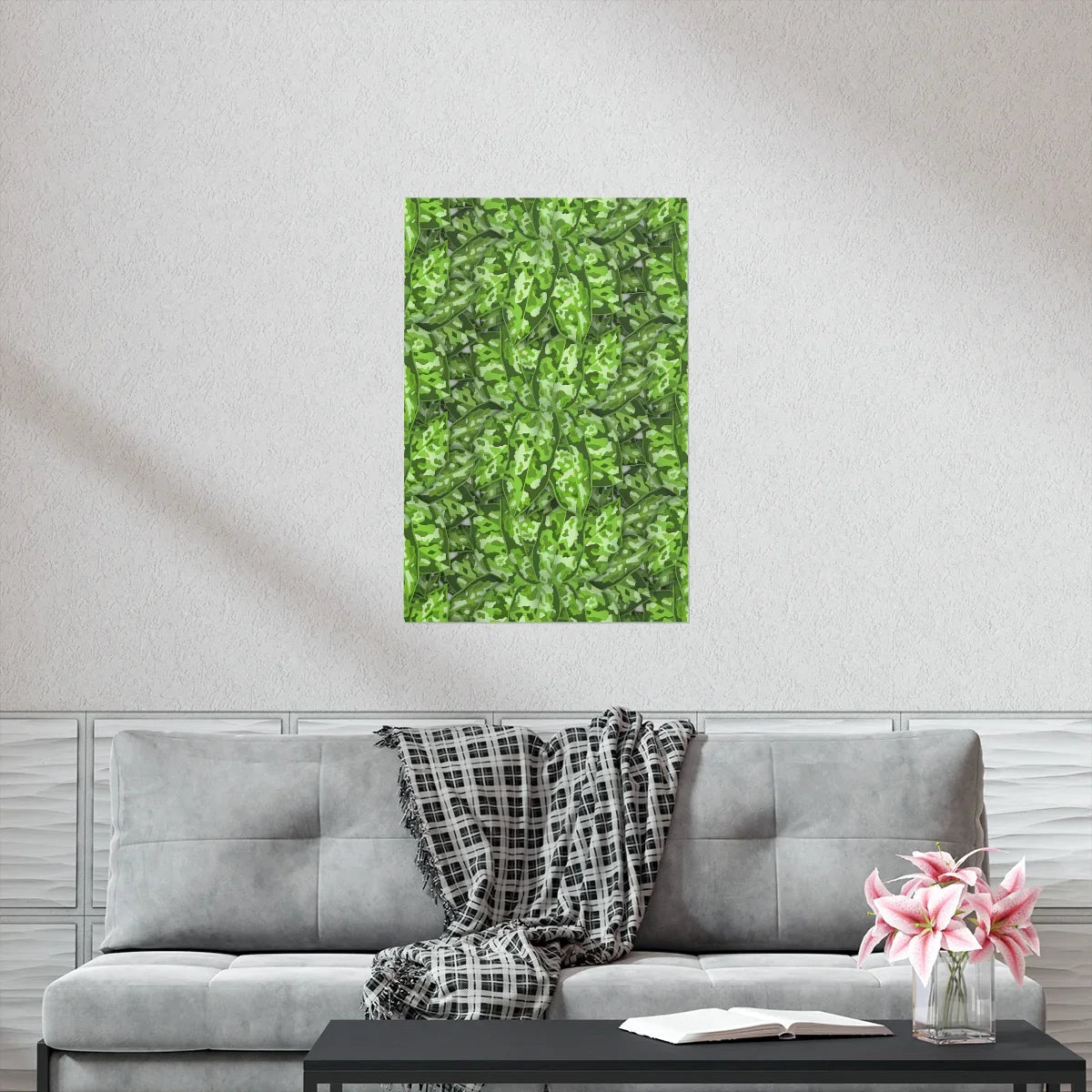 Aglaonema Pictum Botanical Print – Unframed Wall Art