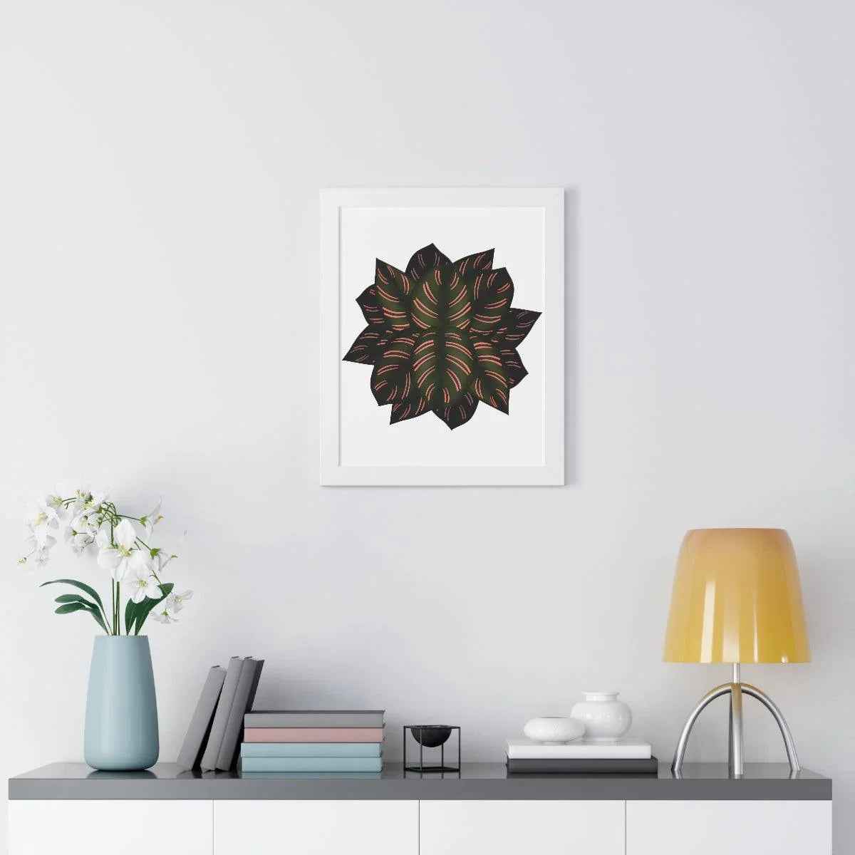 Calathea Pinstripe Framed Print – Botanical Wall Art