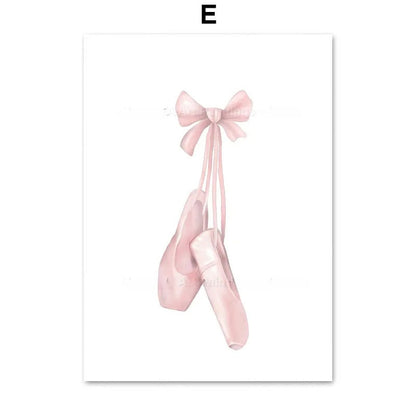 Ballet Alphanumeric Children's Room Art Canvas Painting