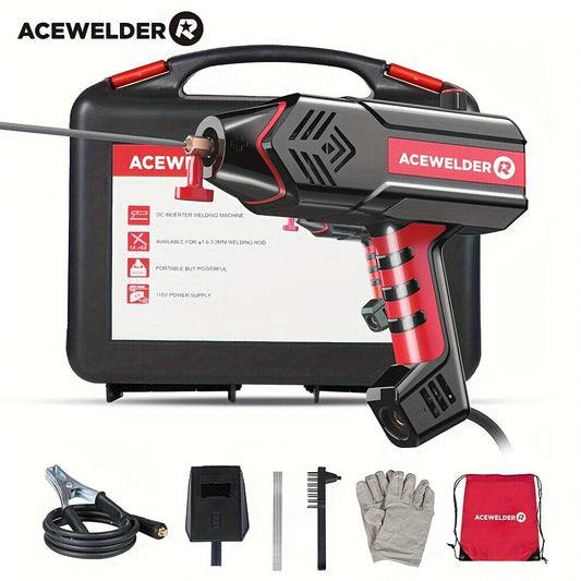 ACEWELDER 120Amp Handheld Welding Machine 110V Portable Electric ARC Welder Gun with Inverter Current Adjustment Stick Welder IP21S