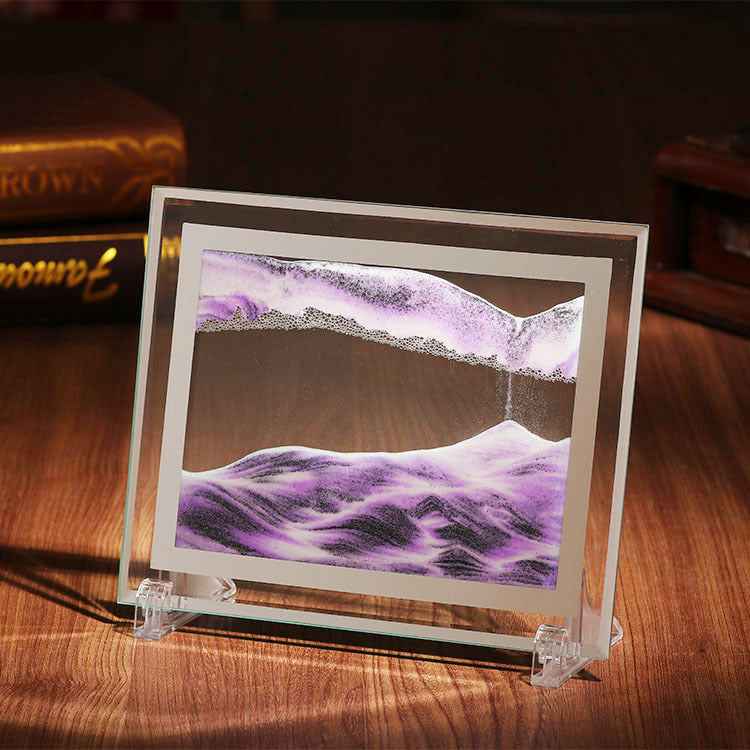 Landscape Quicksand Painting Glass Craft Printing Ornaments