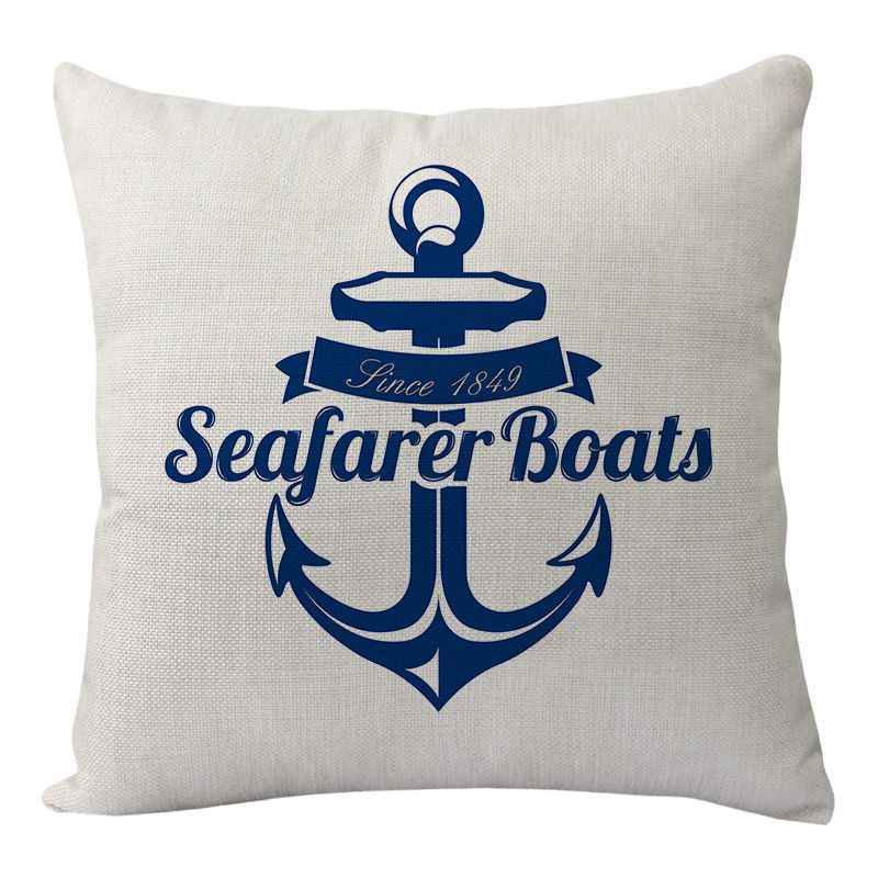 New Lighthouse Anchor Digital Printing Linen Pillowcase