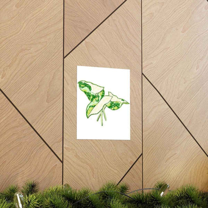 Marble Syngonium Botanical Print – Unframed Wall Art