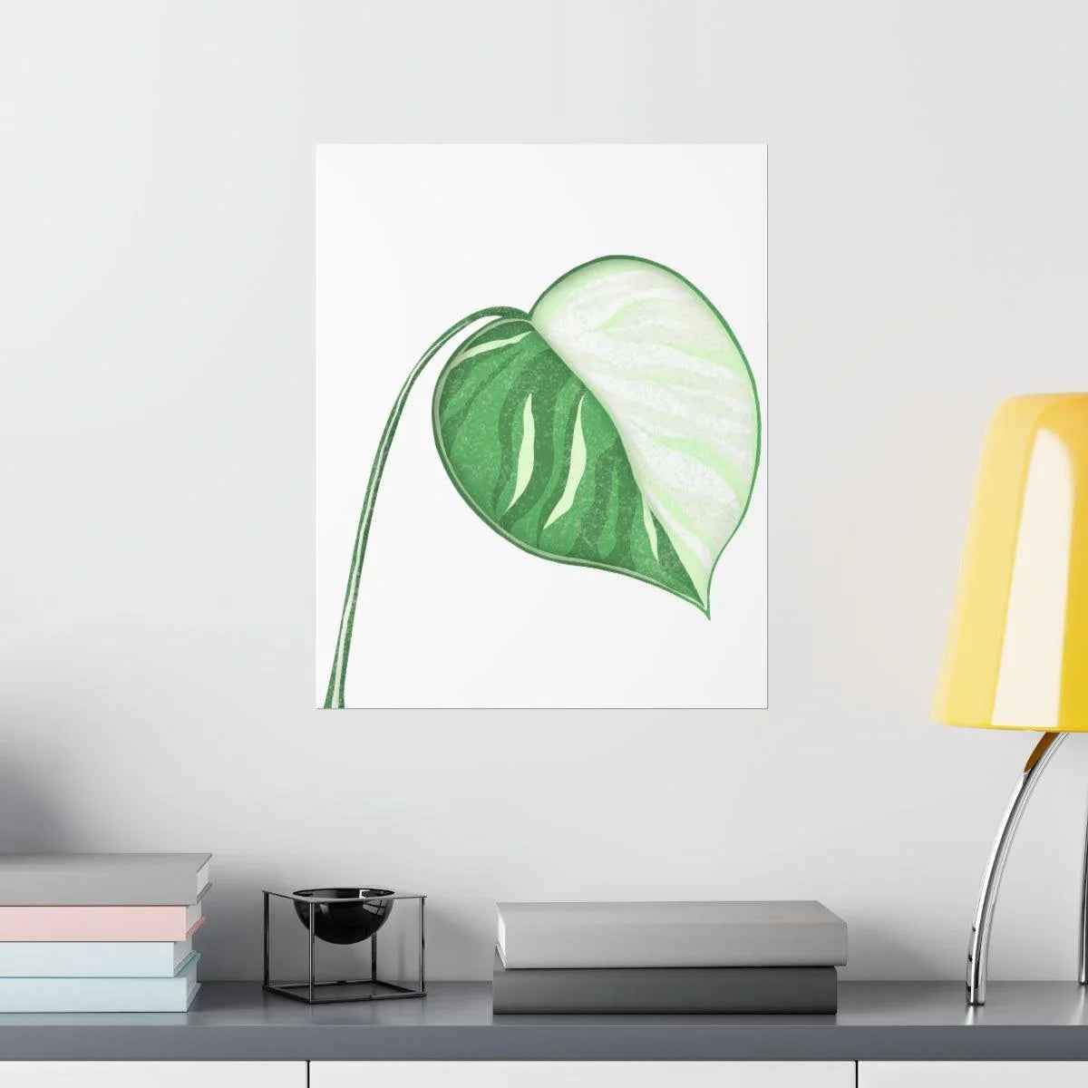 Monstera Albo Botanical Print – Unframed Wall Art