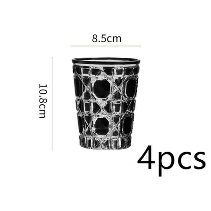 Creative Light Luxury Color Checkered Whisky Cup