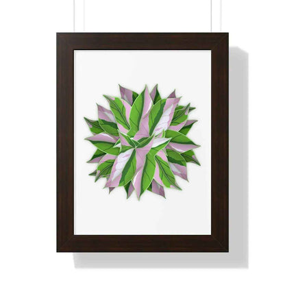 Syngonium Tricolor Pattern Framed Print – Botanical Wall Art