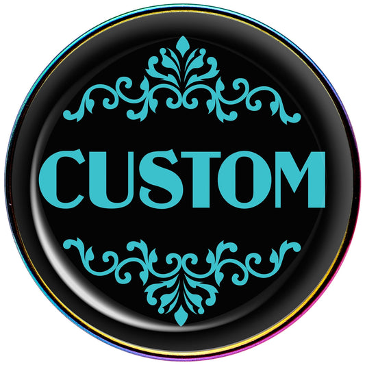 Custom Teal Personalized Name Rainbow Barbell Tongue Ring