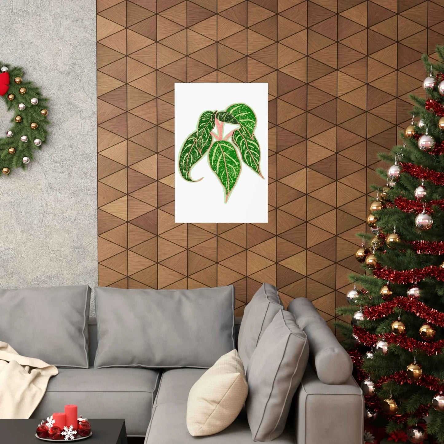 Aglaonema Sparkling Sarah Botanical Print – Unframed Wall Art