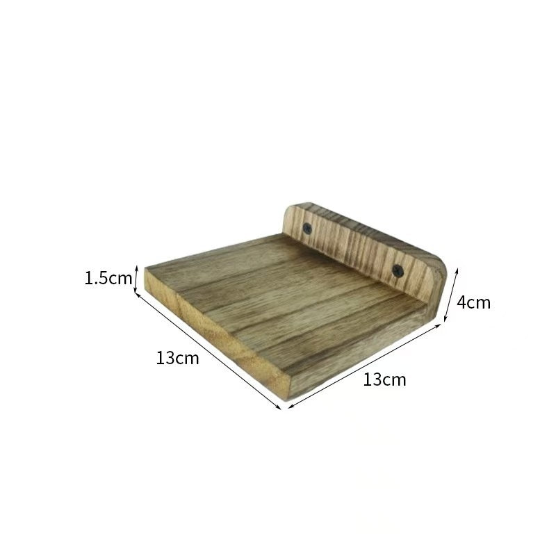 Wooden Wall Ornaments Flower Stand Bedroom Decorative Shelf